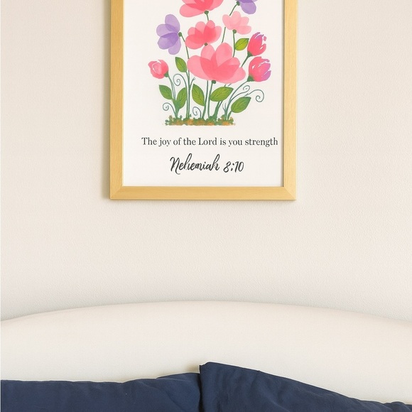 Bible Verse Wall Art – 8x10 Framed Christian Scripture Prints / Set of 3 - Picture 4 of 5